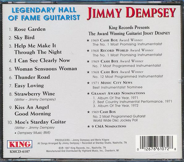 Jimmy Dempsey - Legendary Hall Of Fame Guitarist (CD)