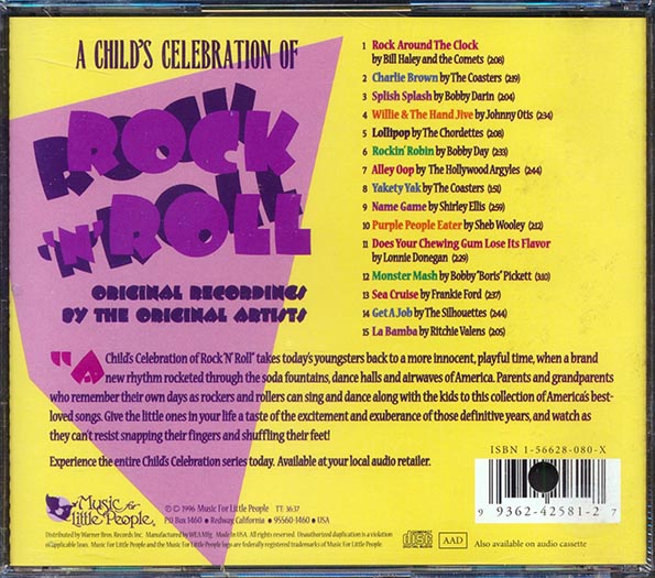 Sheb Wooley, Ritchie Valens, Bobby Darin, Etc. - A Child's Celebration Of Rock 'N' Roll (CD)