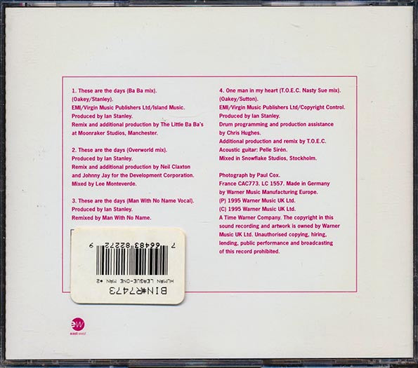 The Human League - One Man In My Heart (CD)