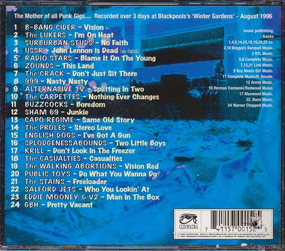 Sham 69, Buzzcocks, GBH, Etc. - Holiday In The Sun: Blackpool 1996 Celebrating 20 Years Of Punk! (24 tracks) (CD)