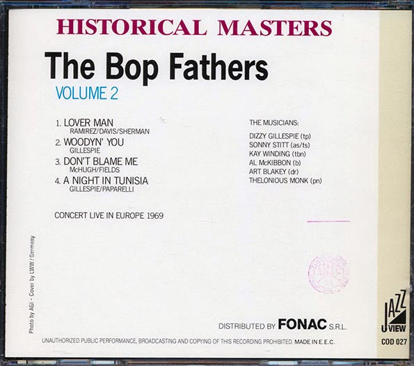 Dizzy Gillespie, Sonny Stitt, Kay Winding, Etc. - The Bop Fathers Volume 2 (CD)