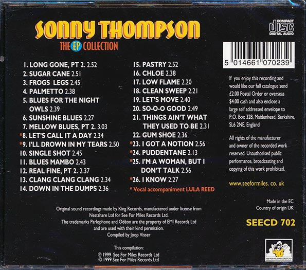 Sonny Thompson - The EP Collection (CD)