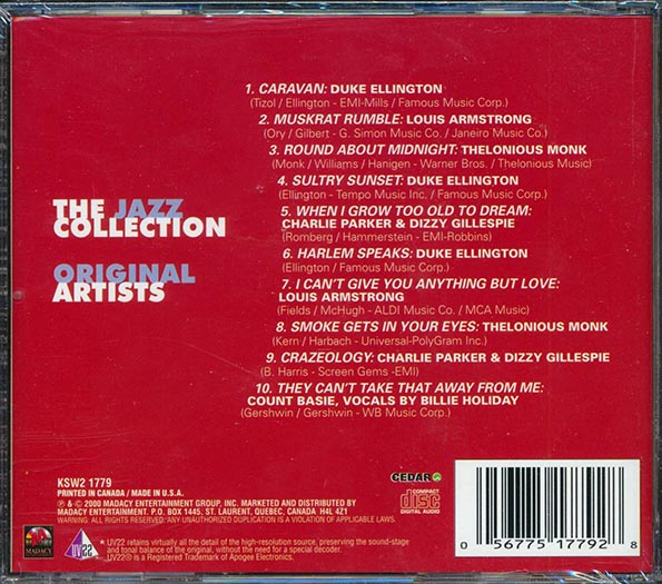 Duke Ellington, Louis Armstrong, Charlie Parker, Etc. - The Jazz Collection (CD)