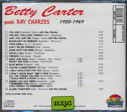 Betty Carter, Ray Charles - Betty Carter, Guest Ray Charles: 1955-1969 (CD)