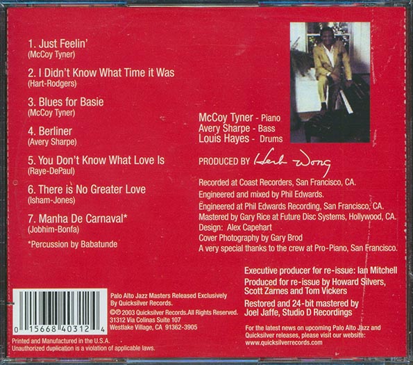 McCoy Tyner - Just Feelin' (CD)