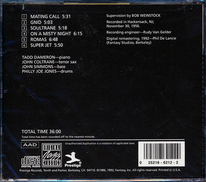 Todd Dameron, John Coltrane - Mating Call (CD)