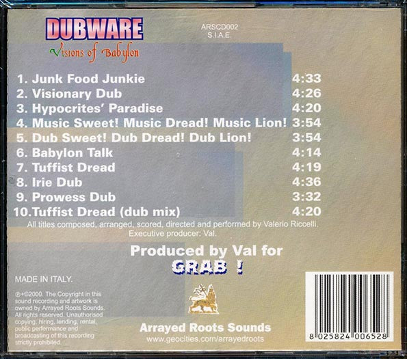 Dubware - Visions Of Babylon (CD)