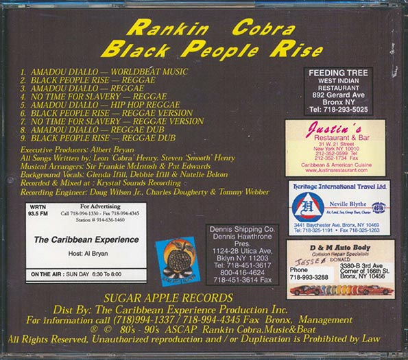 Ranking Cobra - Black People Rise (CD)