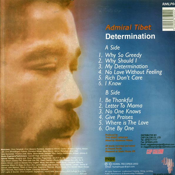 Admiral Tibet - Determination (Jamaica press) (LP) - PureSound Records