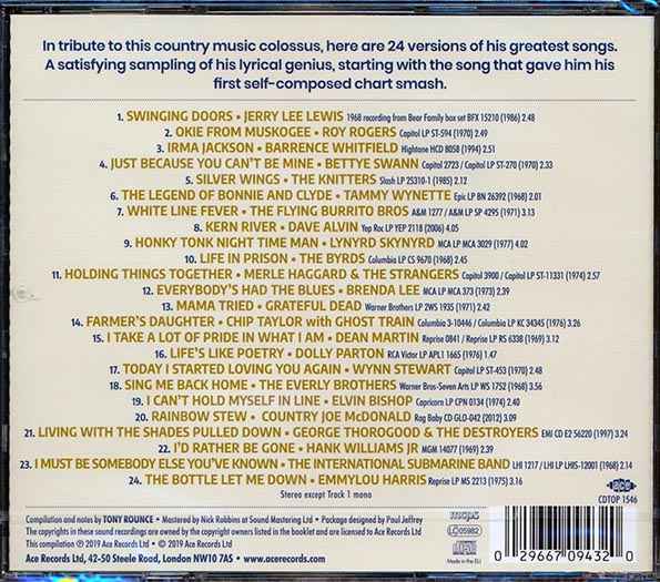 Grateful Dead, Jerry Lee Lewis, Tammy Wynette, Etc. - Holding Things Together: The Merle Haggard Songbook (CD)