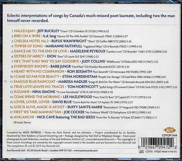 Nina Simone, Rufus Wainwright, KD Lang, Etc. - Hallelujah: The Songs Of Leonard Cohen (CD)