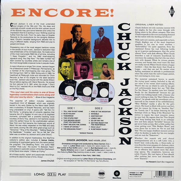 Chuck Jackson - Encore! (ltd. ed.) (LP) - PureSound Records