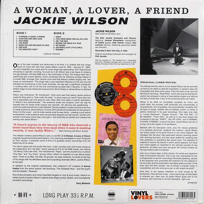 Jackie Wilson - A Woman. A Lover. A Friend. (+2 bonus tracks) (ltd. ed.) (LP) - PureSound Records