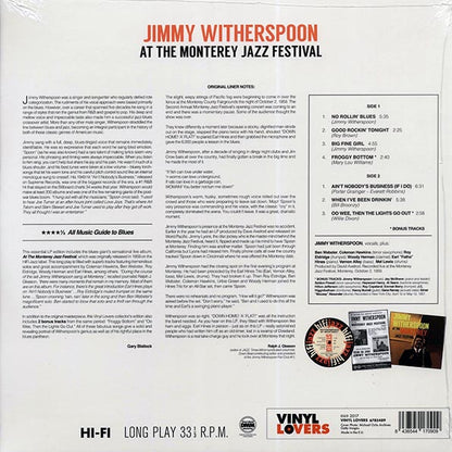 Jimmy Witherspoon - Live At The Monterey Jazz Festival (+2 bonus tracks) (ltd. ed.) (LP) - PureSound Records