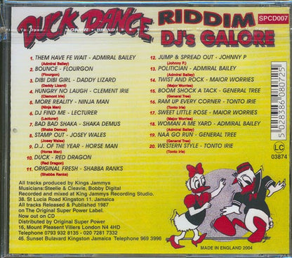 Major Worries, Admiral Bailey, Tonto Irie, Josey Wales, Etc. - Duck Dance Rhythm: DJ's Galore (rhythm: "Duck Dance") (CD)