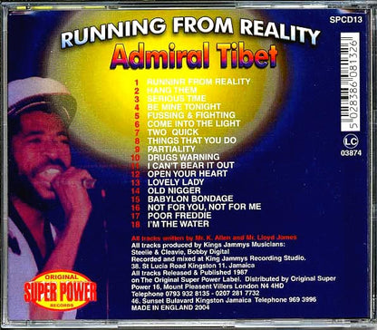 Admiral Tibet - Running From Reality (CD)