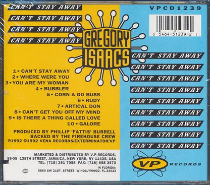 Gregory Isaacs - Can't Stay Away (CD)