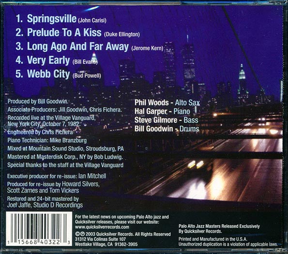 Phil Woods - Live At The Village Vanguard (CD)
