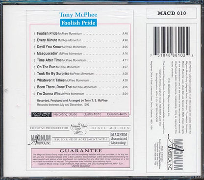 Tony McPhee - Foolish Pride (CD)