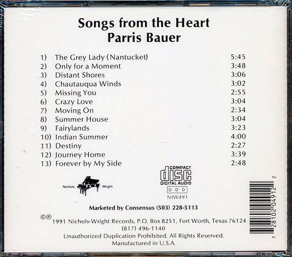 Parris Bauer - Songs From The Heart (CD)