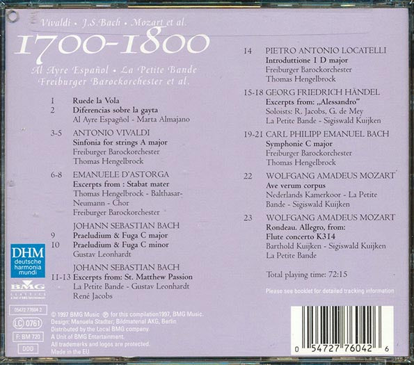 Vivaldi, Bach, Mozart, Et Al - Century Classics V: 1700-1800 (CD)