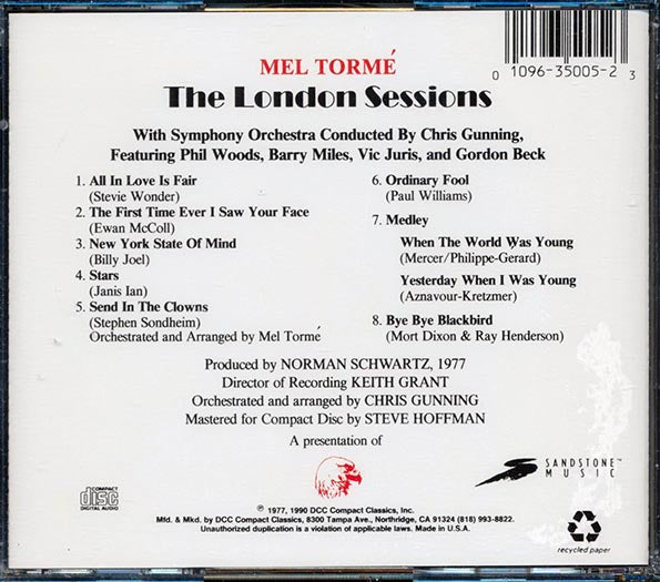 Mel Torme - The London Sessions (CD)