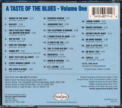 John Lee Hooker, Jimmy Witherspoon, Snooky Pryor, Pee Wee Crayton, Etc. - A Taste Of The Blues Volume 1 (25 tracks) (remastered) (CD)