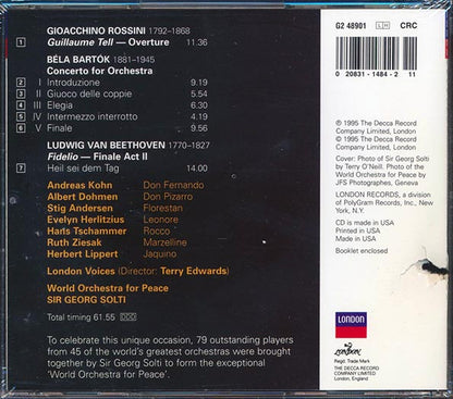 Sir Georg Solti - World Orchestra For Peace: Rossini, Bartok, Beethoven, United Nations 50th Anniversary Concert (CD)
