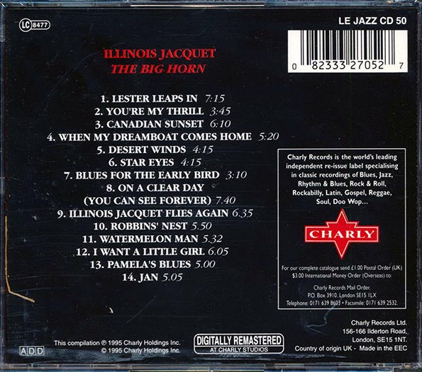 Illinois Jacquet - The Big Horn (CD)