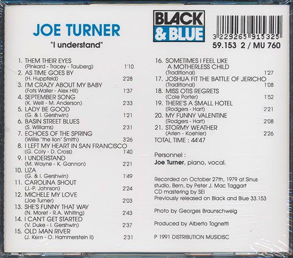 Joe Turner - I Understand (CD)