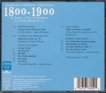 Beethoven, Schubert, Schumann - 1800-1900 A. Staier, Chr. Pregardien, La Petite Bande Et Al. (CD)