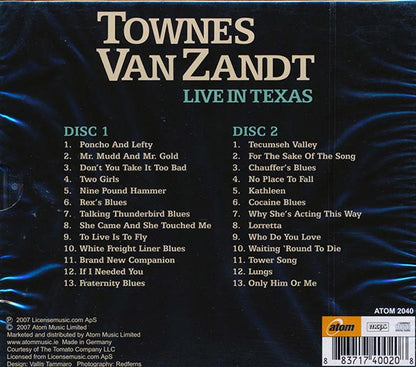 Townes Van Zandt - Live In Texas (26 tracks) (CD)