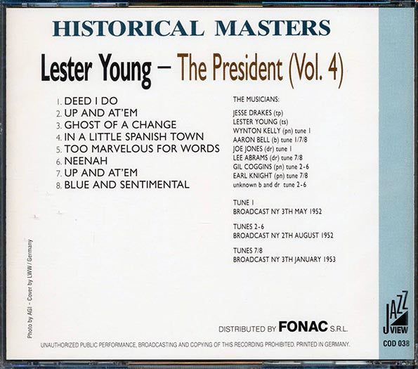 Lester Young - The President Volume 4 (CD)