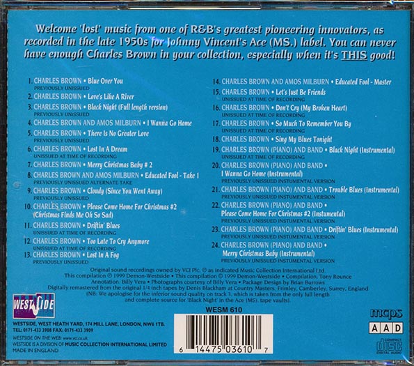 Charles Brown - Blue Over You (CD)