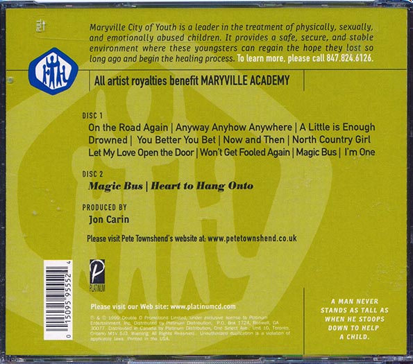Pete Townshend - Live, House Of Blues Chicago: A Benfit For Maryville Academy (CD)