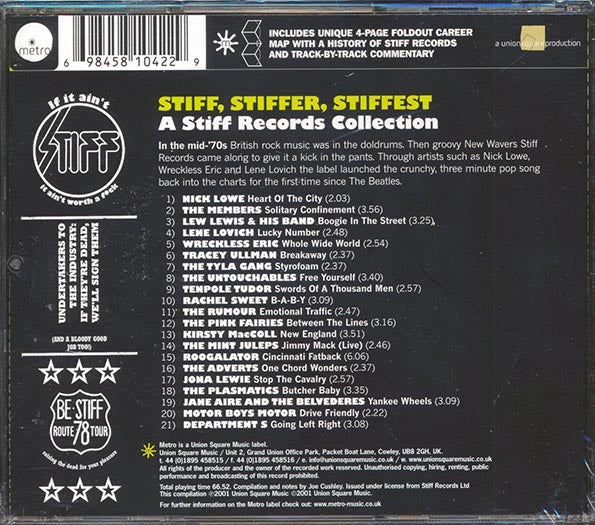 Nick Lowe, Lene Lovich, Rachel Sweet, Etc. - Stiff, Stiffer, Stiffest: A Stiff Records Collection (CD)