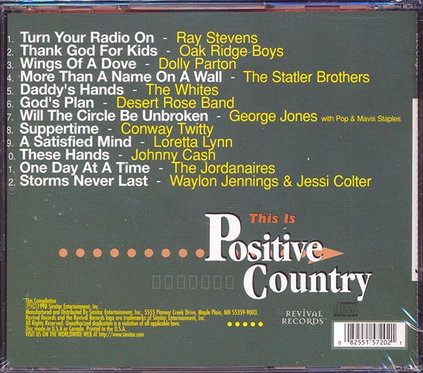 Dolly Parton, Ray Stevens, Oak Ridge Boys, Etc. - This Is Positive Country: 12 Inspirational Songs (12", CD)