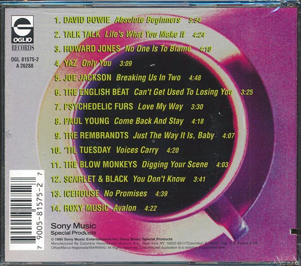 David Bowie, Roxy Music, Psychedelic Furs, The Blow Monkeys, Etc - Flashback Cafe Volume 2: The Best Blend Of 80's Mellow New Wave (CD)