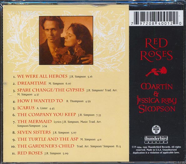 Martin & Jessica Ruby Simpson - Red Roses (CD)