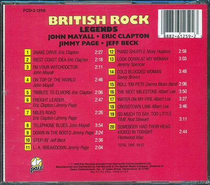 Jimmy Page, John Mayall, Eric Clapton, Jeff Beck, Etc. - British Rock Legends (CD)