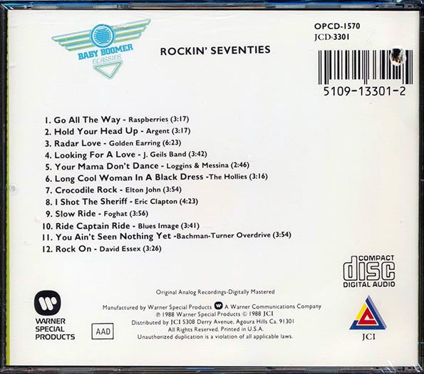 Foghat, J Geils Band, Eric Clapton, Raspberries, Etc. - Rockin' Seventies (CD)