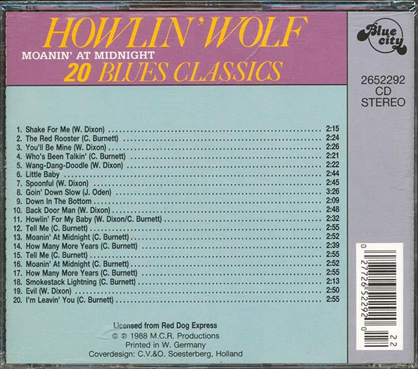Howlin' Wolf - Moanin' At Midnight (CD)