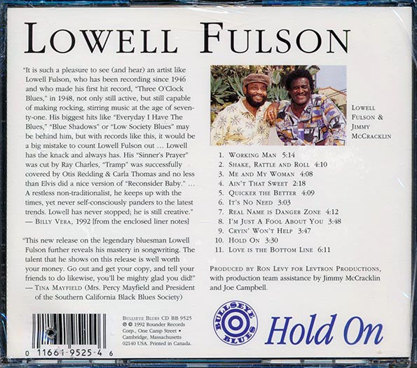 Lowell Fulson - Hold On (CD)