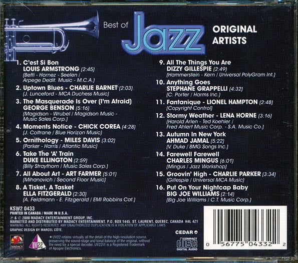Louis Armstrong, Dizzie Gillespie, Art Farmer, Etc. - Best Of Jazz (CD)