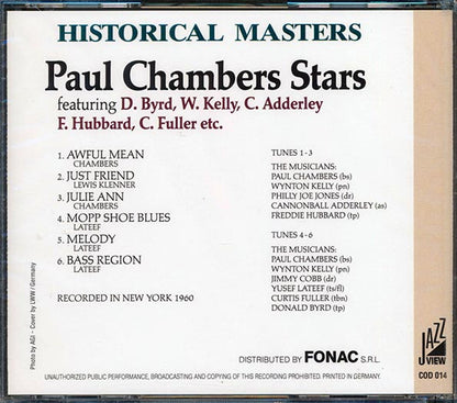 Paul Chambers Stars - Paul Chambers Stars Featuring D. Byrd, W. Kelly, C. Adderley, F. Hubbard, C. Fuller Etc. (CD)