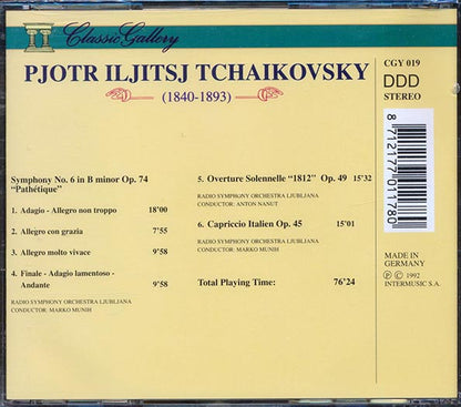 Pjotr Iljitsj Tchaikovsky - Symphony No.6 , Overture Solennelle 1812, Capriccio Italien (CD)