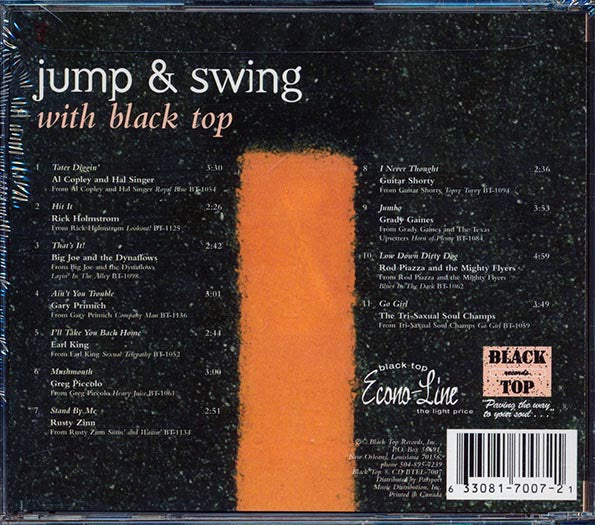 Earl King, Guitar Shorty, Big Joe & The Dynaflows, Etc. - Jump & Swing With Black Top (CD)
