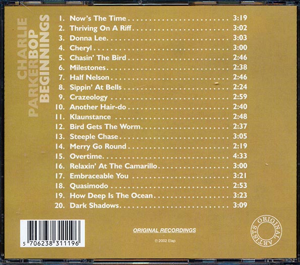 Charlie Parker - Bop Beginnings (CD)