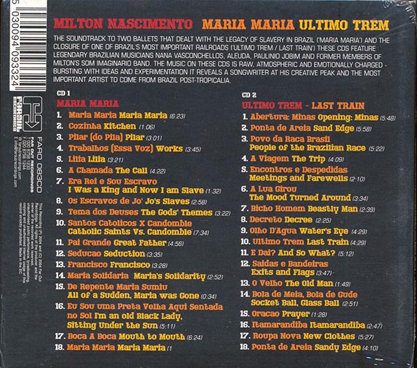 Milton Nascimento - Maria Maria + Ultimo Trem (36 tracks) (incl. large booklet) (CD)
