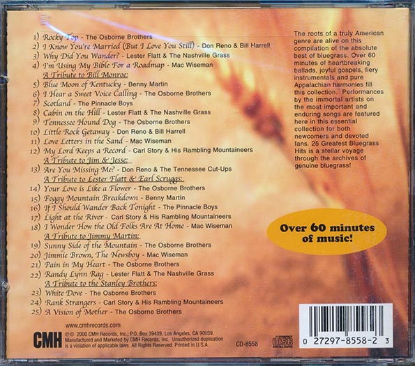 Mac Wiseman, The Osborne Brothers, Lester Flatt & The Nashville Grass, Etc. - 25 Greatest Bluegrass Hits (CD)